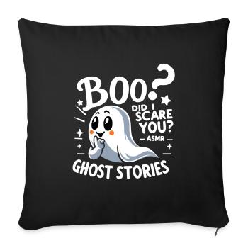Asmr Chuchotement Asmr Enthousiaste Pleine conscience - Housse de coussin décorative 45 x 45 cm - noir - Devant