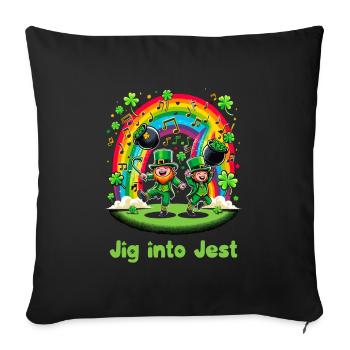 Irish Dancing Ireland Outfit Irish Music - Sofa pillowcase 17,3'' x 17,3'' (45 x 45 cm) - black - Front