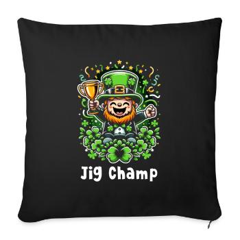 Irish Dancing Ireland Outfit Irish Music - Sofa pillowcase 17,3'' x 17,3'' (45 x 45 cm) - black - Front
