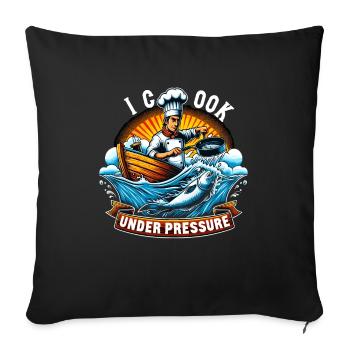 Boating Dad Boat Captain Pontoon Sailor Cruising - Sofakissenbezug 45 x 45 cm - Schwarz - Vorne