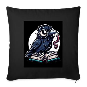 Edgar Allan Poe Fan, Classic Literature, - Sofa pillowcase 17,3'' x 17,3'' (45 x 45 cm) - black - Front