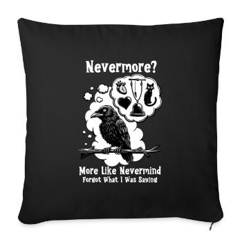 Fan d’Edgar Allan Poe, Littérature classique, - Housse de coussin décorative 45 x 45 cm - noir - Devant