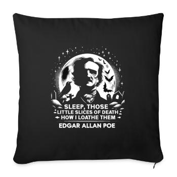 Edgar Allan Poe Fan, littérature classique, - Housse de coussin décorative 45 x 45 cm - noir - Devant