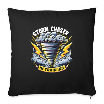 Meteorologie-kindertornado-sturm, Der Sturm-fan - Sofakissenbezug 45 x 45 cm - Schwarz - Vorne