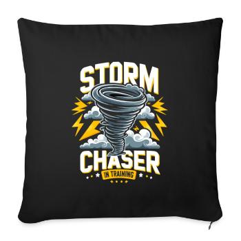 Meteorologie-kindertornado-sturm, Der Sturm-fan - Sofakissenbezug 45 x 45 cm - Schwarz - Vorne