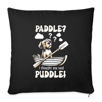 Boating Dad Boat Captain Pontoon Sailor Cruising - Sofakissenbezug 45 x 45 cm - Schwarz - Vorne
