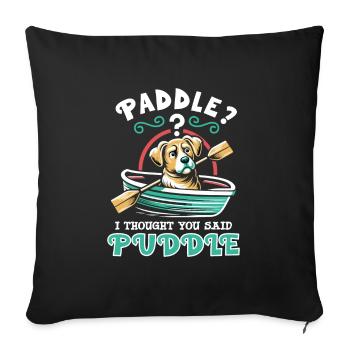 Boating Dad Boat Captain Pontoon Sailor Cruising - Sofa pillowcase 17,3'' x 17,3'' (45 x 45 cm) - black - Front