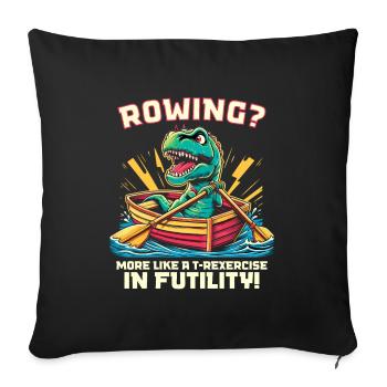 Navigation de plaisance Papa Bateau Capitaine Ponton Sailor Croisière - Housse de coussin décorative 45 x 45 cm - noir - Devant