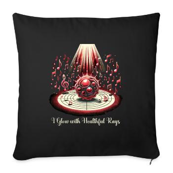 Red Light Therapy Low-level laser therapy for the - Sofa pillowcase 17,3'' x 17,3'' (45 x 45 cm) - black - Front