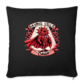 Thérapie par la lumière rouge Thérapie au laser de faible intensité pour le - Housse de coussin décorative 45 x 45 cm - noir - Devant