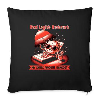Thérapie par la lumière rouge Thérapie au laser de faible intensité pour le - Housse de coussin décorative 45 x 45 cm - noir - Devant
