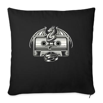 Gift for book lovers with - Sofa pillowcase 17,3'' x 17,3'' (45 x 45 cm) - black - Front