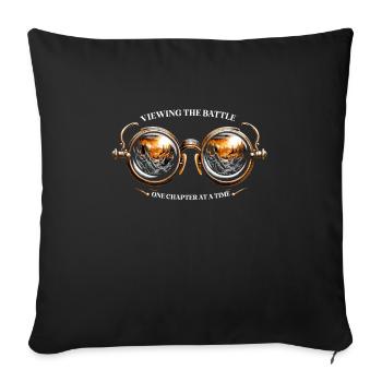 Gift for book lovers with - Sofa pillowcase 17,3'' x 17,3'' (45 x 45 cm) - black - Front