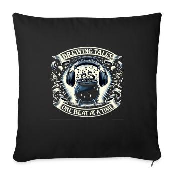 Gift for book lovers with - Sofa pillowcase 17,3'' x 17,3'' (45 x 45 cm) - black - Front