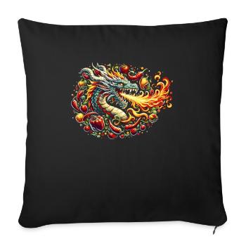 Spicy Food Lover By Chili Peppers Chef - Sofa pillowcase 17,3'' x 17,3'' (45 x 45 cm) - black - Front
