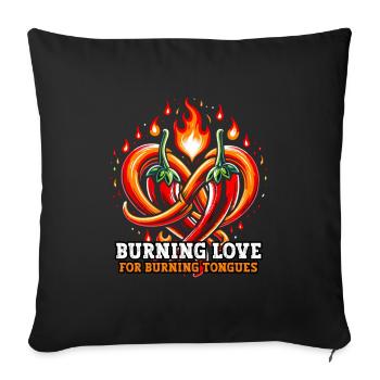 Spicy Food Lover By Chili Peppers Chef - Sofa pillowcase 17,3'' x 17,3'' (45 x 45 cm) - black - Front