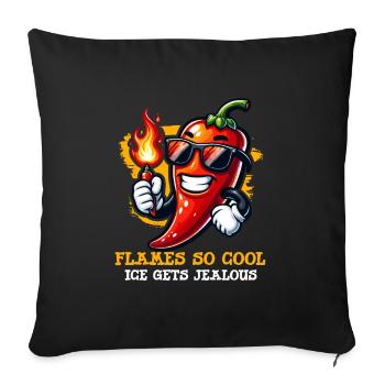 Spicy Food Lover By Chili Peppers Chef - Sofa pillowcase 17,3'' x 17,3'' (45 x 45 cm) - black - Front
