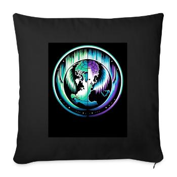 Aurora Aurora Tracker Alaska Wilderness - Sofa pillowcase 17,3'' x 17,3'' (45 x 45 cm) - black - Front