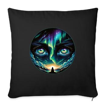 Aurora Aurora Tracker Alaska Wilderness - Sofa pillowcase 17,3'' x 17,3'' (45 x 45 cm) - black - Front