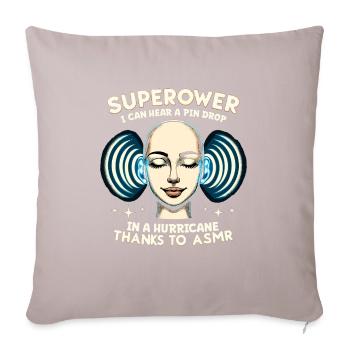 Asmr Chuchotement Asmr Enthousiaste Pleine conscience - Housse de coussin décorative 45 x 45 cm - taupe clair - Devant