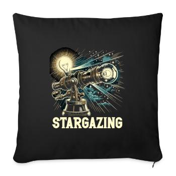 Astrophotography Astronomy Space Camera - Sofa pillowcase 17,3'' x 17,3'' (45 x 45 cm) - black - Front