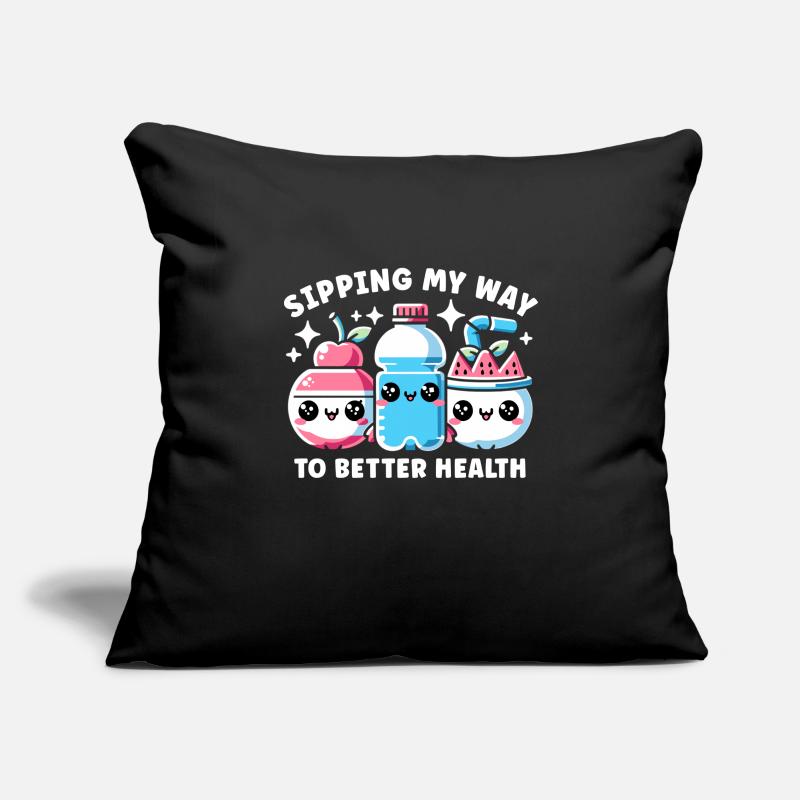 Hydration Drink Water Stay Hydrated Hydration Sofa pillowcase 17,3'' x 17,3'' (45 x 45 cm)