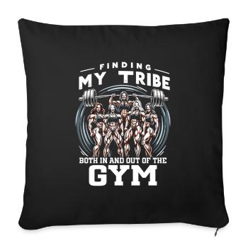 Female Bodybuilding Powerlifting Weightlifting Fit - Sofa pillowcase 17,3'' x 17,3'' (45 x 45 cm) - black - Front