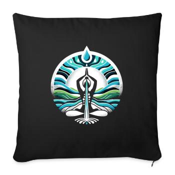 Hydration Drink Water Stay Hydrated - Sofa pillowcase 17,3'' x 17,3'' (45 x 45 cm) - black - Front