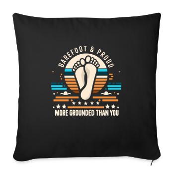 Barefood Lifestlye Ntural Foot Health Foot - Sofa pillowcase 17,3'' x 17,3'' (45 x 45 cm) - black - Front