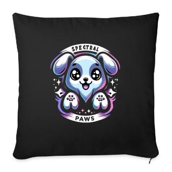 Chien d’horreur Halloween Spooky Dog Lover chien gothique - Housse de coussin décorative 45 x 45 cm - noir - Devant