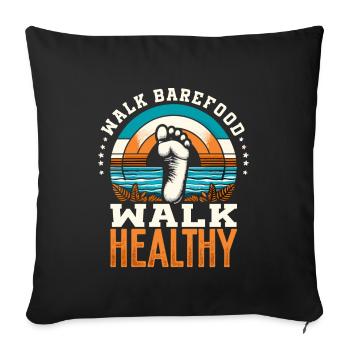 Barefood Lifestylee Ntural Foot Health Foot - Sofa pillowcase 17,3'' x 17,3'' (45 x 45 cm) - black - Front