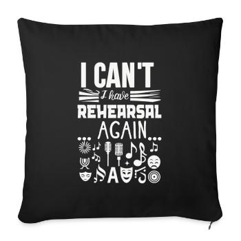 Broadway musical musical theater singer - Sofa pillowcase 17,3'' x 17,3'' (45 x 45 cm) - black - Front