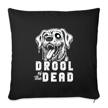 Chien d'horreur Halloween Spooky Dog Lover Chien gothique - Housse de coussin décorative 45 x 45 cm - noir - Devant