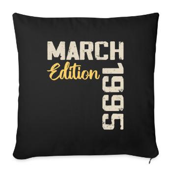 März 1995 Geburtstagsgeschenk März 1995 - Sofakissenbezug 45 x 45 cm - Schwarz - Vorne