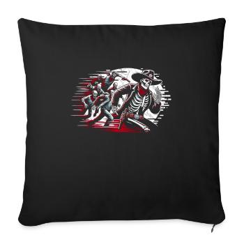 Cowboy Barn Bull Rider Rodeo Country Western - Sofa pillowcase 17,3'' x 17,3'' (45 x 45 cm) - black - Front