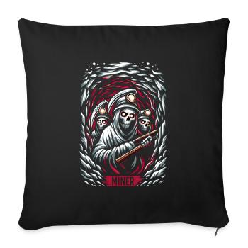 Cowboy Barn Bull Rider Rodeo Country Western - Sofa pillowcase 17,3'' x 17,3'' (45 x 45 cm) - black - Front