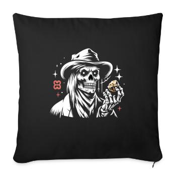Cowboy Barn Bull Rider Rodeo Country Western - Sofa pillowcase 17,3'' x 17,3'' (45 x 45 cm) - black - Front