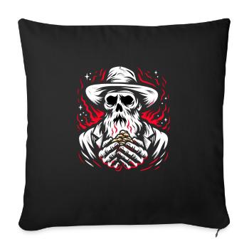 Cowboy Barn Bull Rider Rodeo Country Western - Sofa pillowcase 17,3'' x 17,3'' (45 x 45 cm) - black - Front