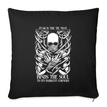Psychological Horror psychiatric suspense - Sofa pillowcase 17,3'' x 17,3'' (45 x 45 cm) - black - Front