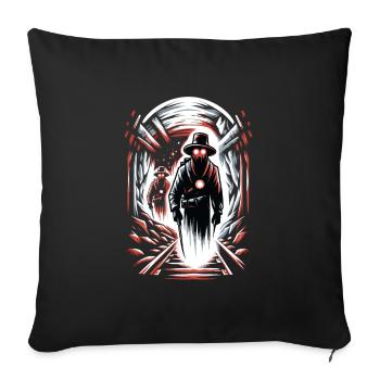 Cowboy Barn Bull Rider Rodeo Country Western - Sofa pillowcase 17,3'' x 17,3'' (45 x 45 cm) - black - Front