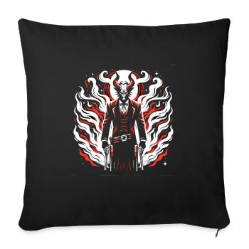 Cowboy Barn Bull Rider Rodeo Country Western - Sofa pillowcase 17,3'' x 17,3'' (45 x 45 cm) - black - Front