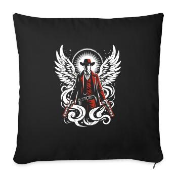 Cowboy Barn Bull Rider Rodeo Country Western - Sofa pillowcase 17,3'' x 17,3'' (45 x 45 cm) - black - Front