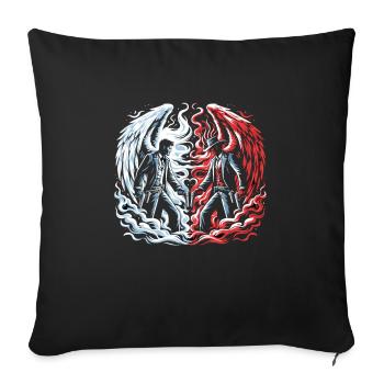 Cowboy Barn Bull Rider Rodeo Country Western - Sofa pillowcase 17,3'' x 17,3'' (45 x 45 cm) - black - Front