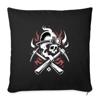 Cowboy Barn Bull Rider Rodeo Country Western - Sofa pillowcase 17,3'' x 17,3'' (45 x 45 cm) - black - Front