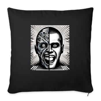 Psychological Horror psychiatric suspense - Sofa pillowcase 17,3'' x 17,3'' (45 x 45 cm) - black - Front