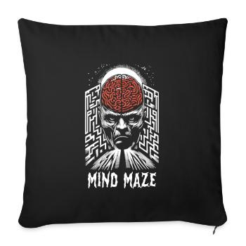 Psychological Horror psychiatric suspense - Sofa pillowcase 17,3'' x 17,3'' (45 x 45 cm) - black - Front