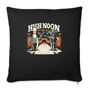 Drôle de bowling équipe bowler grève bowling club - Housse de coussin décorative 45 x 45 cm - noir - Devant