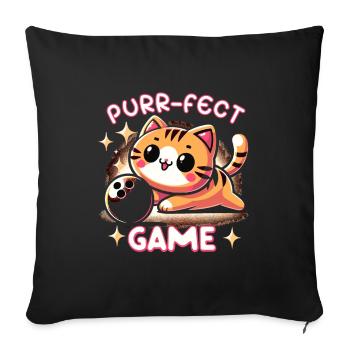 Funny bowling team bowler strike bowling club - Sofa pillowcase 17,3'' x 17,3'' (45 x 45 cm) - black - Front