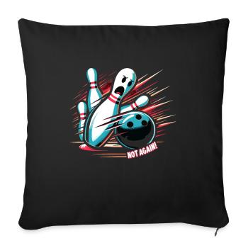 Funny bowling team bowler strike bowling club - Sofa pillowcase 17,3'' x 17,3'' (45 x 45 cm) - black - Front