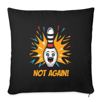 Funny bowling team bowler strike bowling club - Sofa pillowcase 17,3'' x 17,3'' (45 x 45 cm) - black - Front